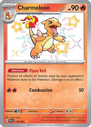 Charmeleon - 110/091 110 - [SV Paldean Fates] Holofoil