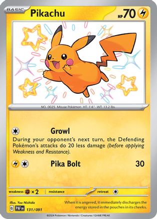 Pikachu (131/091) [SV Paldean Fates] Holofoil