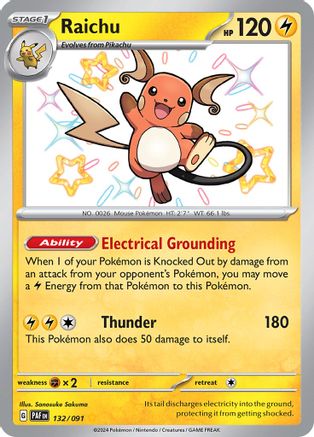 Raichu - 132/091 132 - [SV Paldean Fates] Holofoil