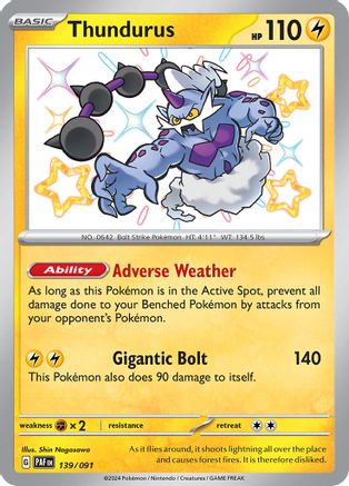 Thundurus (139/091) [Écarlate et Violet : Destins Paldéens] 