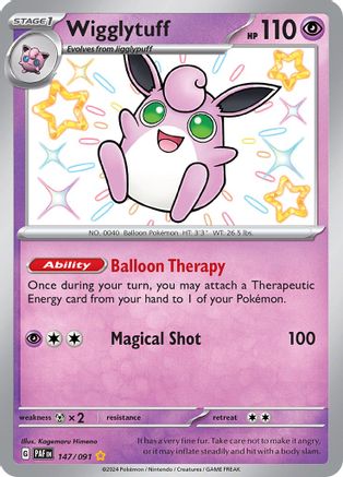 Wigglytuff (147/091) [Écarlate et Violet : Destins Paldéens] 