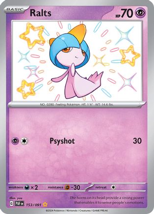 Ralts (153/091) [Écarlate et Violet : Destins Paldéens] 