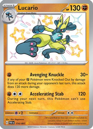 Lucario (174/091) [Écarlate et Violet : Destins Paldéens] 