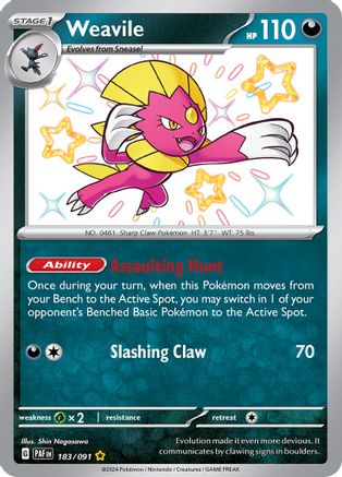 Weavile (183/091) [Écarlate et Violet : Destins Paldéens] 