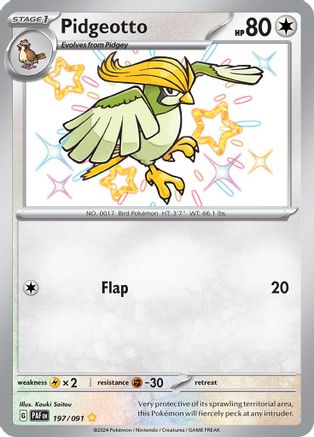 Pidgeotto (197/091) [Écarlate et Violet : Destins Paldéens] 