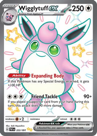 Wigglytuff ex (222/091) [Écarlate et Violet : Destins Paldéens] 