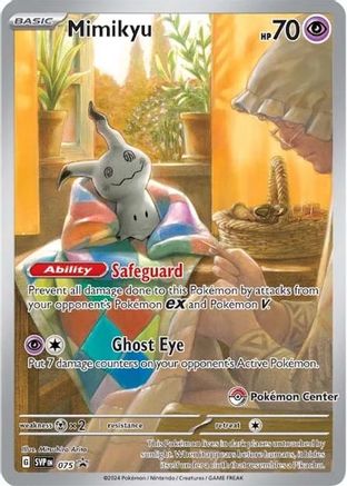 Mimikyu - 075 (Pokemon Center Exclusive) 75 - [SV Scarlet & Violet Promo Cards] Holofoil