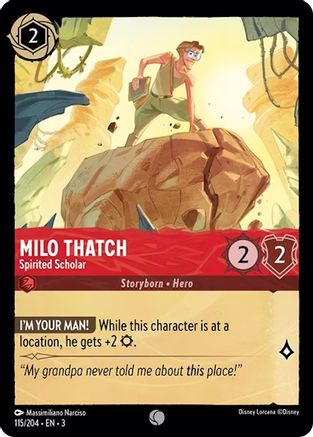 Milo Thatch - Spirited Scholar (115/204)  - Into the Inklands