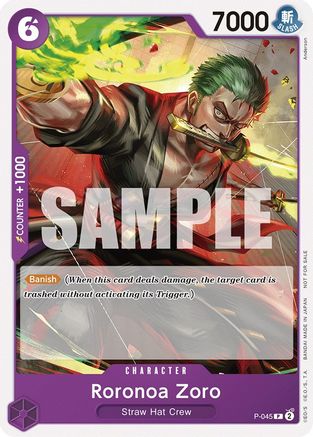 Roronoa Zoro (Tournoi de pré-sortie OP-06) [Participant] [Cartes promotionnelles One Piece] 
