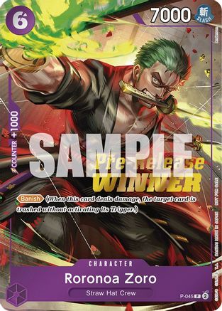 Roronoa Zoro (Tournoi de pré-sortie OP-06) [Gagnant] [Cartes promotionnelles One Piece] 