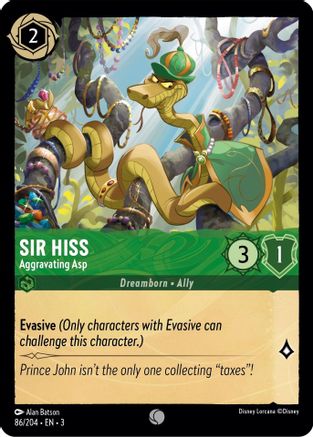 Sir Hiss - Aggravating Asp (86/204)  - Into the Inklands