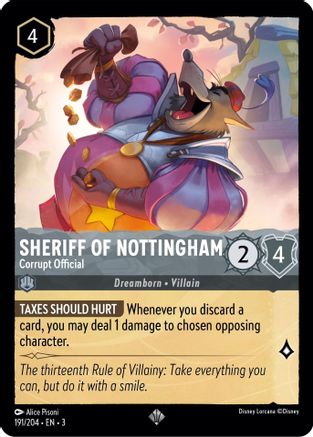 Sheriff of Nottingham - Corrupt Official (191/204)  - Into the Inklands