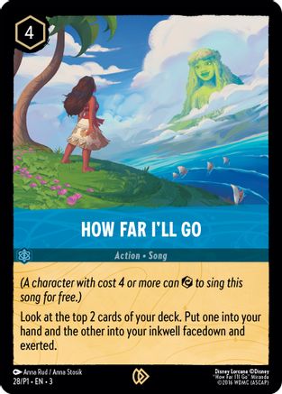 How Far I'll Go (28) Cold Foil - Disney Lorcana Promo Cards