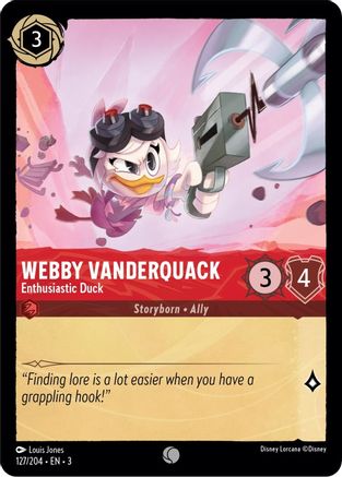 Webby Vanderquack - Enthusiastic Duck (127/204)  - Into the Inklands