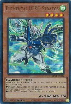 Elemental HERO Stratos (Art alternatif) [BLC1-EN022] Ultra Rare 