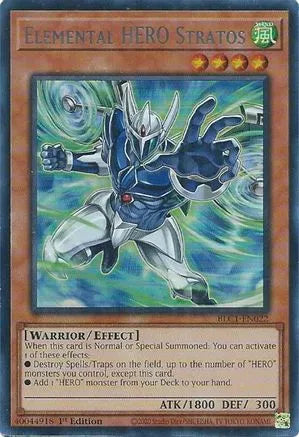 Elemental HERO Stratos (Art alternatif) (Argent) [BLC1-EN022] Ultra Rare 