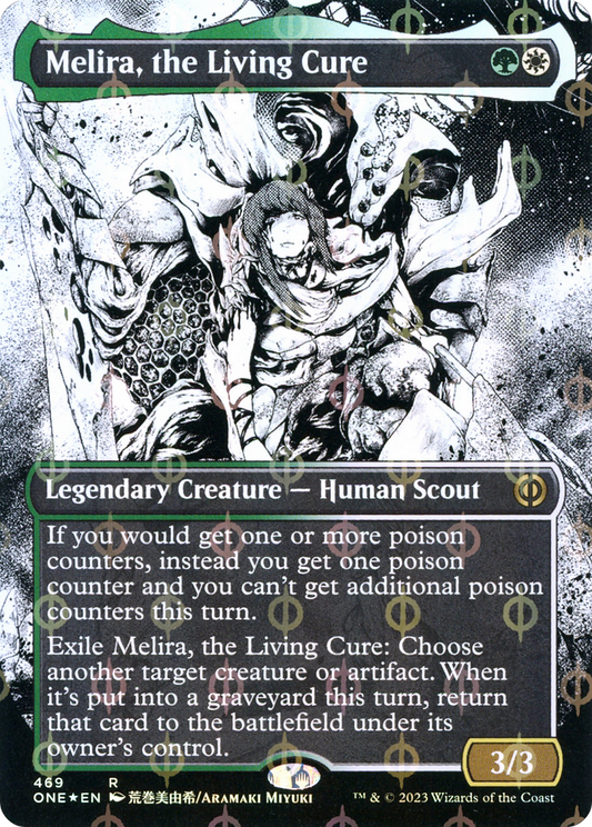 Melira, the Living Cure (ONE-469) - [Phyrexia: All Will Be One]: (Showcase) (Borderless) Foil