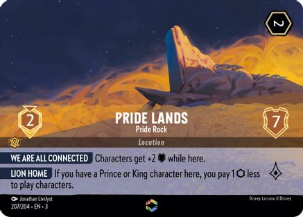 Pride Lands - Pride Rock (Enchanted) (207/204) Holofoil - Into the Inklands