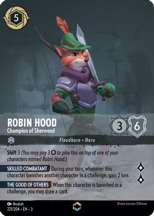 Robin Hood - Champion of Sherwood (Enchanted) (221/204) Holofoil - Into the Inklands