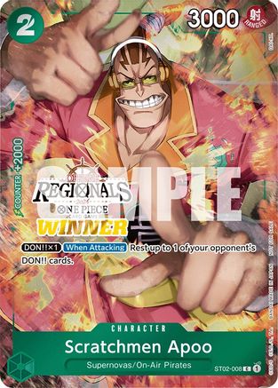 Scratchmen Apoo (Offline Regional 2024) [Winner] (ST02-008) - One Piece Promotion Cards