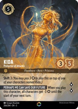 Kida - Protector of Atlantis (Enchanted) (206/204) Holofoil - Into the Inklands
