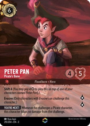 Peter Pan - Pirate's Bane (Enchanted) (215/204) Holofoil - Into the Inklands
