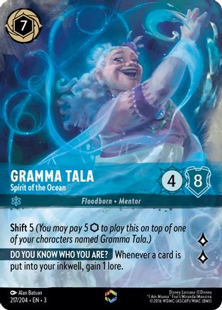 Gramma Tala - Spirit of the Ocean (Enchanted) (217/204) Holofoil - Into the Inklands