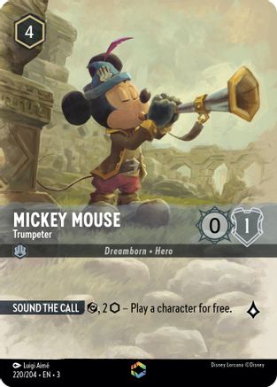 Mickey Mouse - Trumpeter (Enchanted) (220/204) Holofoil - Into the Inklands