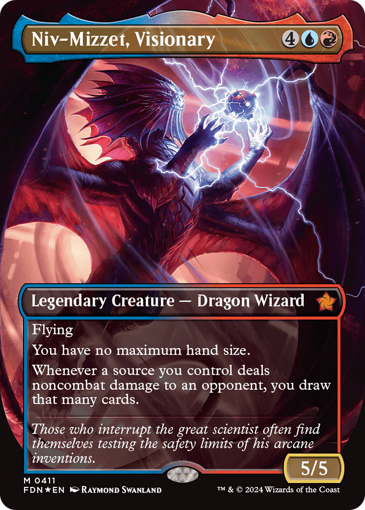 Niv-Mizzet, Visionary (FDN-411) - [Foundations] (Borderless) Foil