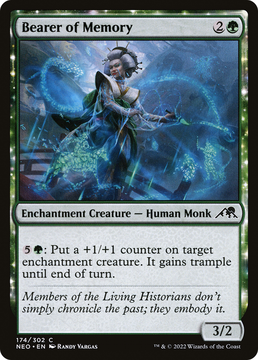 Bearer of Memory (NEO-174) - [Kamigawa: Neon Dynasty]: (enchantment) Foil