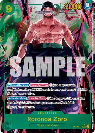 Roronoa Zoro (Alternate Art) (OP06-118) - Wings of the Captain