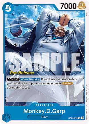 Monkey.D.Garp [Cartes de pré-sortie Wings of the Captain] 