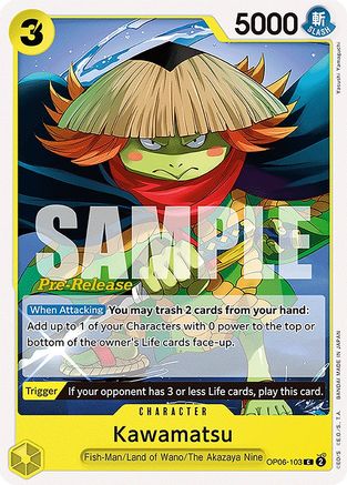 Kawamatsu [Cartes de pré-version des Ailes du Capitaine] 