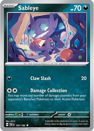 Sableye (107/162) [Écarlate et Violet : Forces Temporelles] 