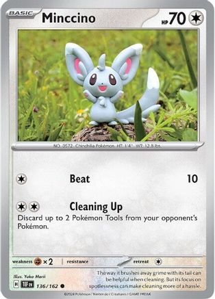 Minccino (136/162) [Scarlet & Violet: Temporal Forces]