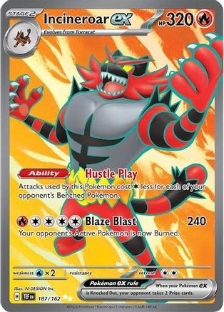 Incineroar ex (187/162) [Écarlate et Violet : Forces Temporelles] 