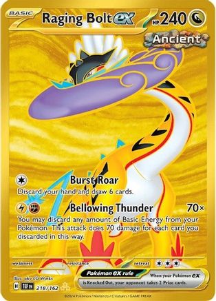 Raging Bolt ex (218/162) [Écarlate et Violet : Forces Temporelles] 