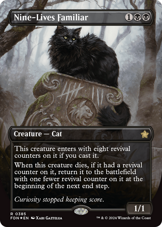 Nine-Lives Familiar (FDN-385) - [Foundations] (Borderless) Foil