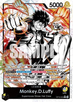 Monkey.D.Luffy (003) (Parallel) (ST13-003) - Ultra Deck: The Three Brothers