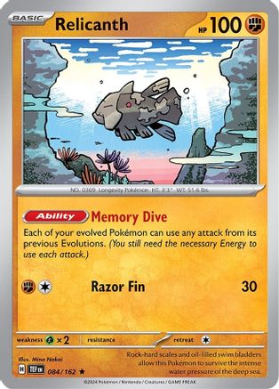 Relicanth (084/162) (Thème Deck Exclusif) [Scarlet &amp; Violet : Forces Temporelles] 