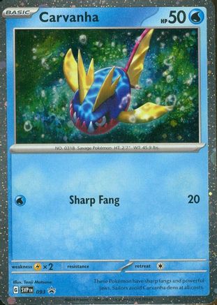 Carvanha - 093 93 - [SV Scarlet & Violet Promo Cards] Holofoil (Cosmo)