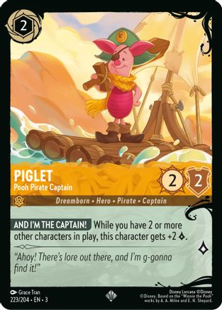 Piglet - Pooh Pirate Captain (223/204) (223/204) Cold Foil - Ursulas Return