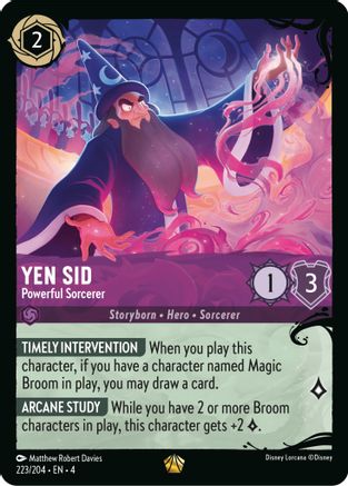 Yen Sid - Powerful Sorcerer (223/204) (223/204) Cold Foil - Ursulas Return