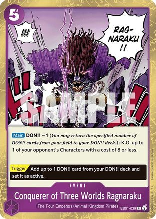 Conquérant des Trois Mondes Ragnaraku (EB01-039) - Booster Extra : Collection Commémorative 