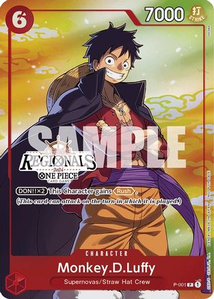 Monkey.D.Luffy (001) (Offline Regional 2024 Vol. 2) [Participant] (P-001) - One Piece Promotion Cards