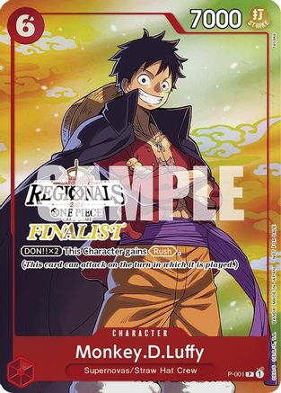 Monkey.D.Luffy (001) (Online Regional 2024 Vol. 2) [Finalist] (P-001) - One Piece Promotion Cards