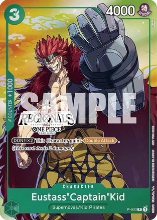 Eustass"Captain"Kid (Offline Regional 2024 Vol. 2) [Participant] (P-003) - One Piece Promotion Cards