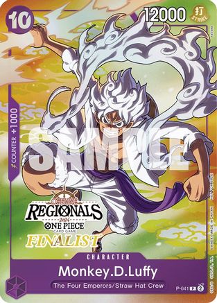 Monkey.D.Luffy (041) (Online Regional 2024 Vol. 2) [Finalist] (P-041) - One Piece Promotion Cards