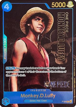Monkey.D.Luffy (055) (Collection de cartes Premium - Édition Live Action) (P-055) - Cartes de promotion One Piece 