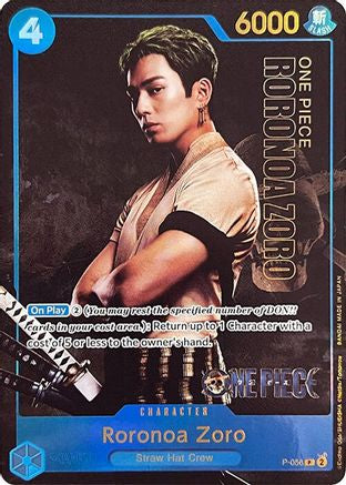 Roronoa Zoro (Collection de cartes Premium - Édition Live Action) (P-056) - Cartes promotionnelles One Piece 